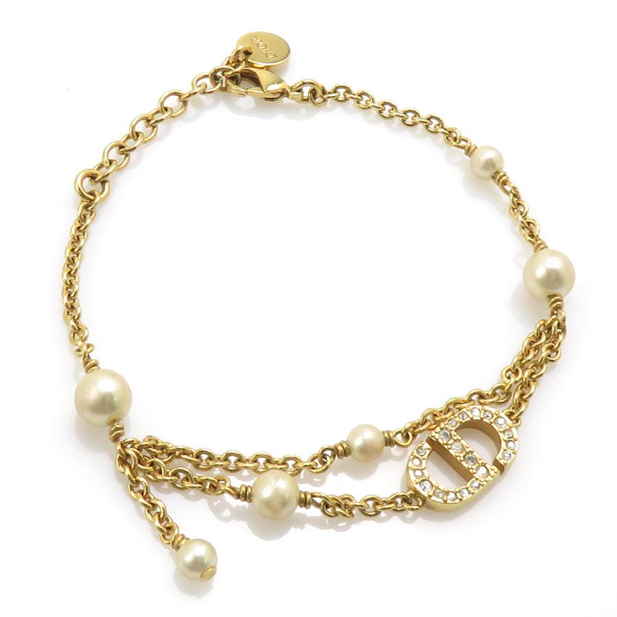 超美品　Dior ゴールドパール ブレスレット クリスチャンディオール Christian Dior ブレスレット メタル/フェイク
