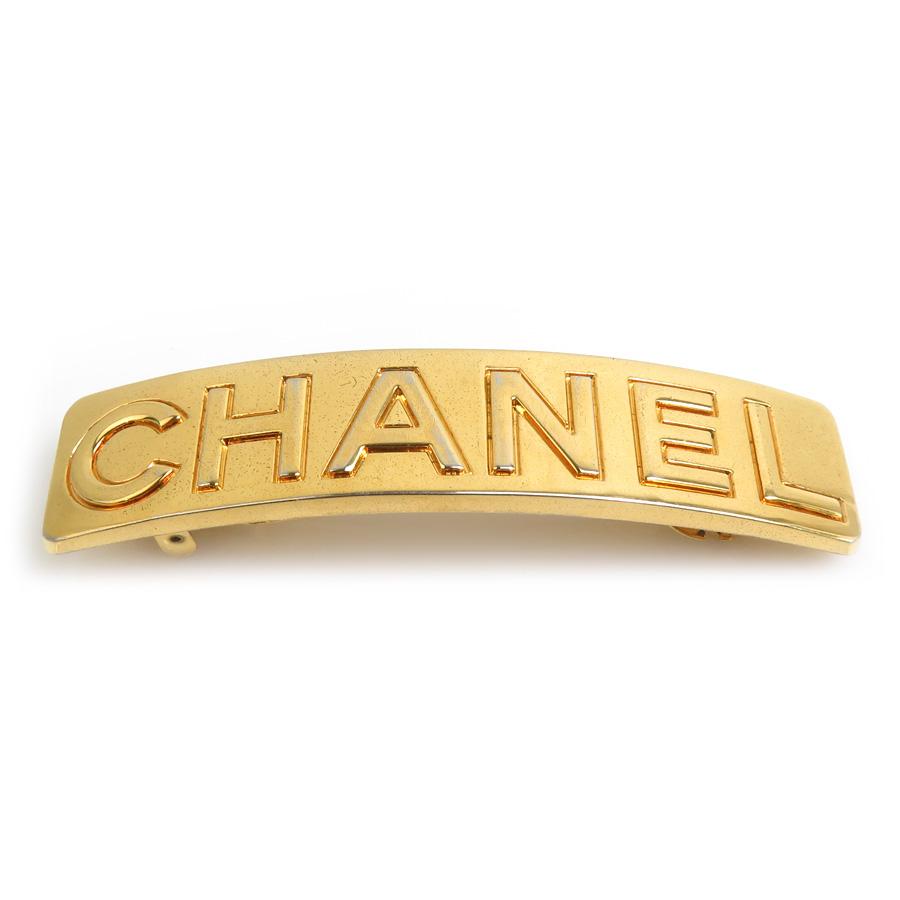 CHANEL（シャネル） バレッタ ロゴ メタル ゴールド : ブランド
