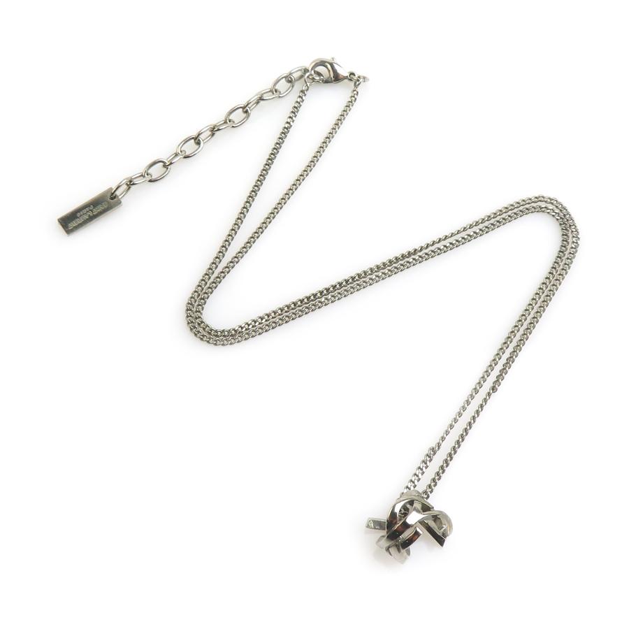 サンローラン SAINT LAURENT ネックレス メタル シルバー_1