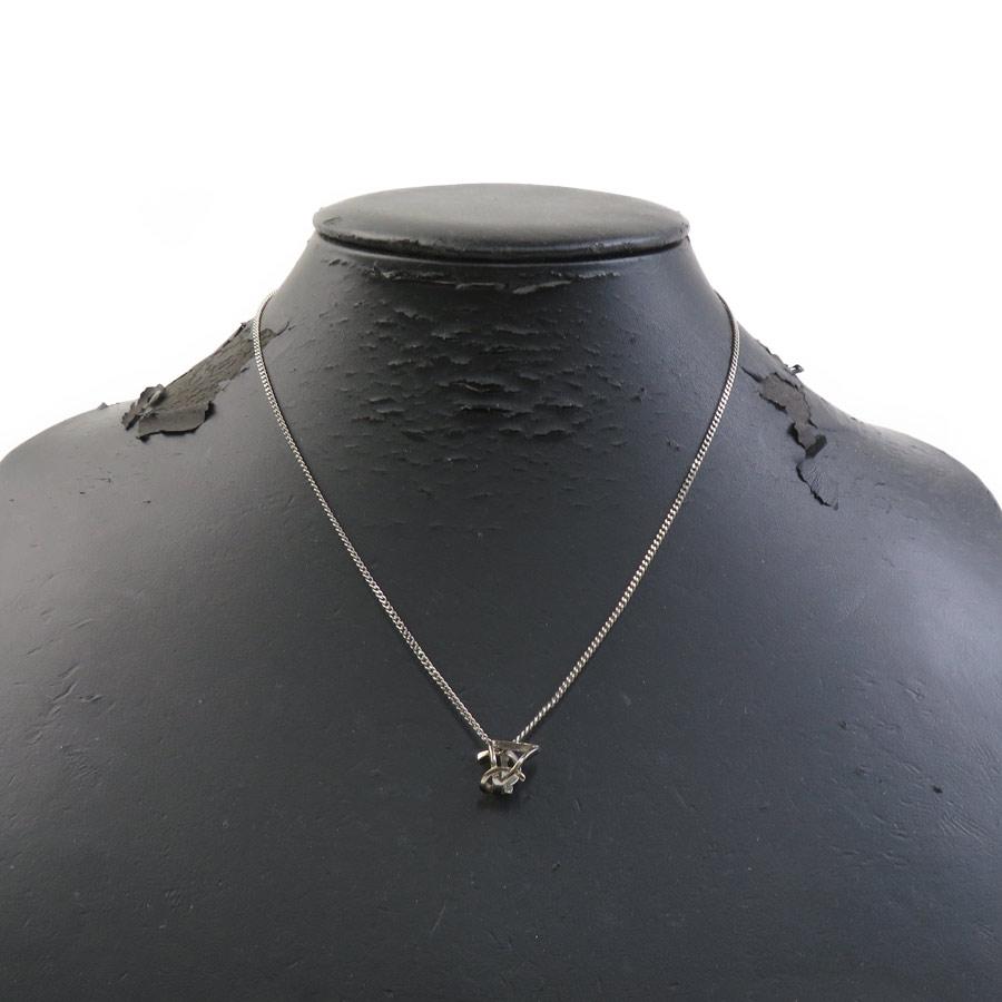 サンローラン SAINT LAURENT ネックレス メタル シルバー_7