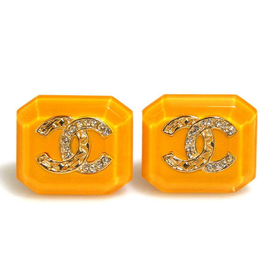 CHANELシャネル　ピアス　片耳　CCマーク イエローストーン CHANEL（シャネル） ピアス ココマーク レジン/メタル イエロー