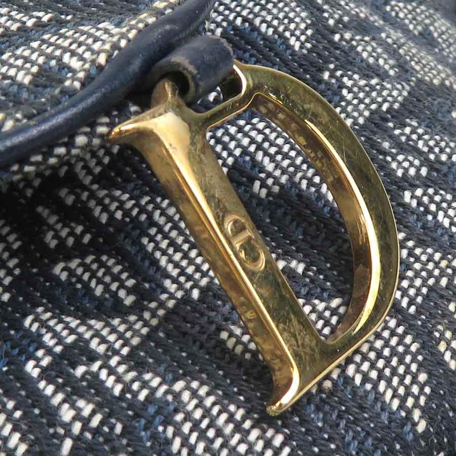 希少 クリスチャンディオール トロッター ポーチ ネイビー キャンバス クリスチャンディオール Christian Dior ポーチ トロッター キャンバス