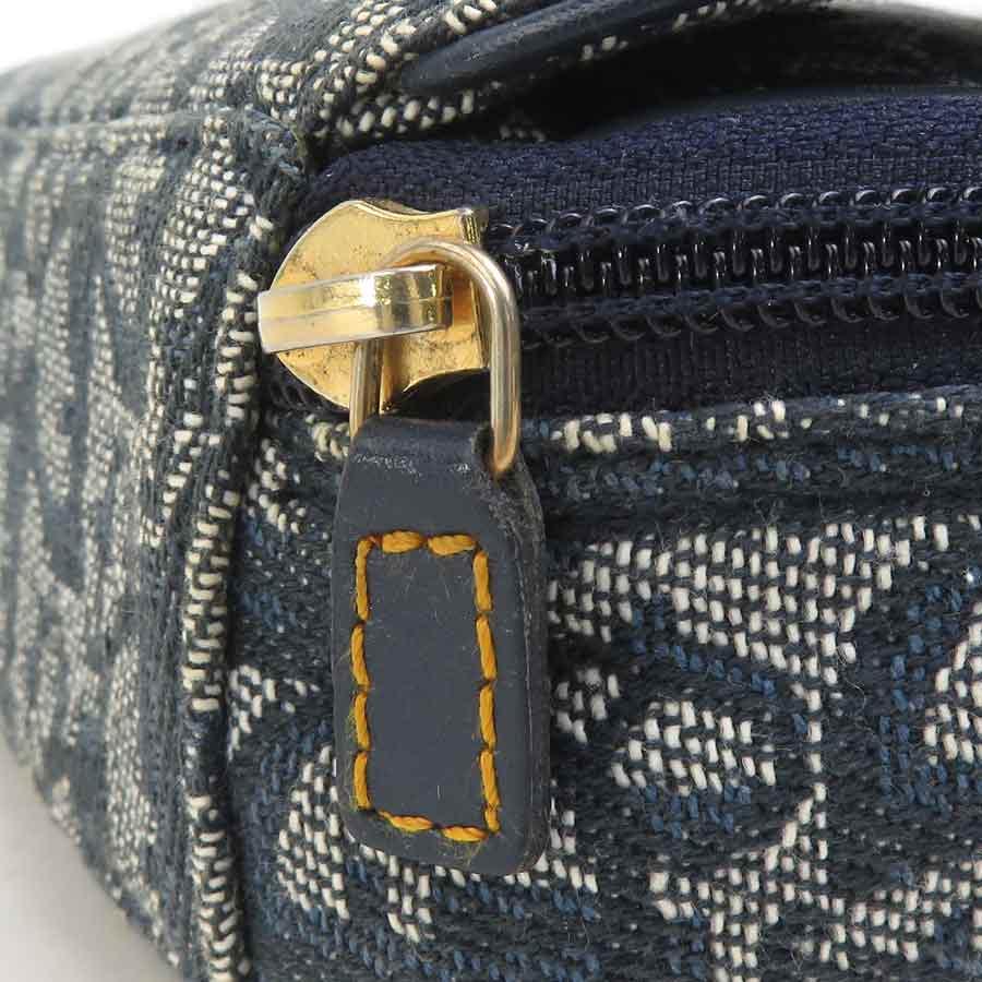 希少 クリスチャンディオール トロッター ポーチ ネイビー キャンバス クリスチャンディオール Christian Dior ポーチ トロッター キャンバス