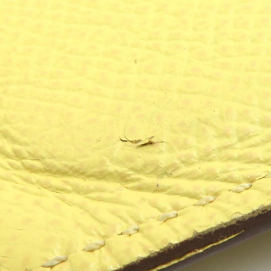 エルメス HERMES 手帳カバー レザー ライトイエローの画像