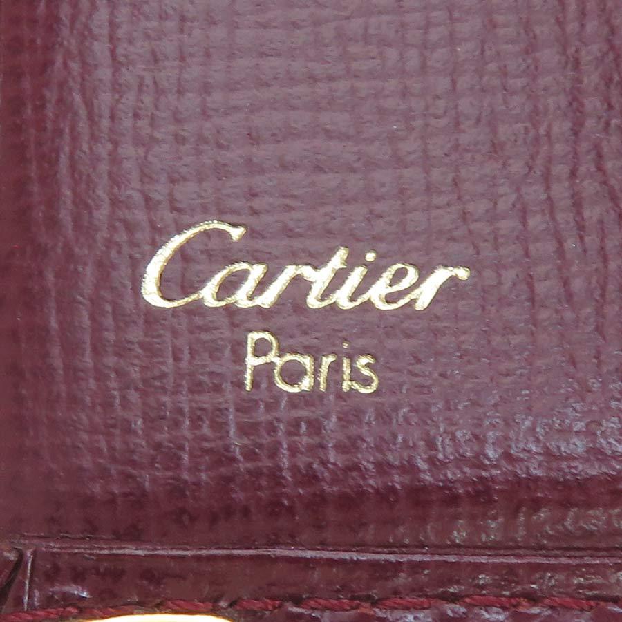 Cartier（カルティエ） 二つ折り財布 レザー バーガンディ : ブランド