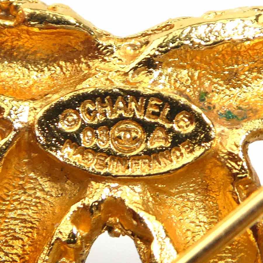 シャネル CHANEL ブローチ ココマーク メタル ゴールド_9