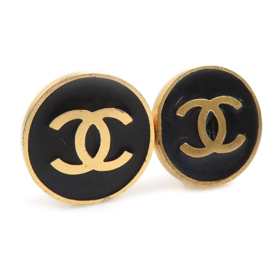 CHANEL ココマーク メタル×エナメル CHANEL（シャネル） イヤリング ココマーク メタル/エナメル ゴールド