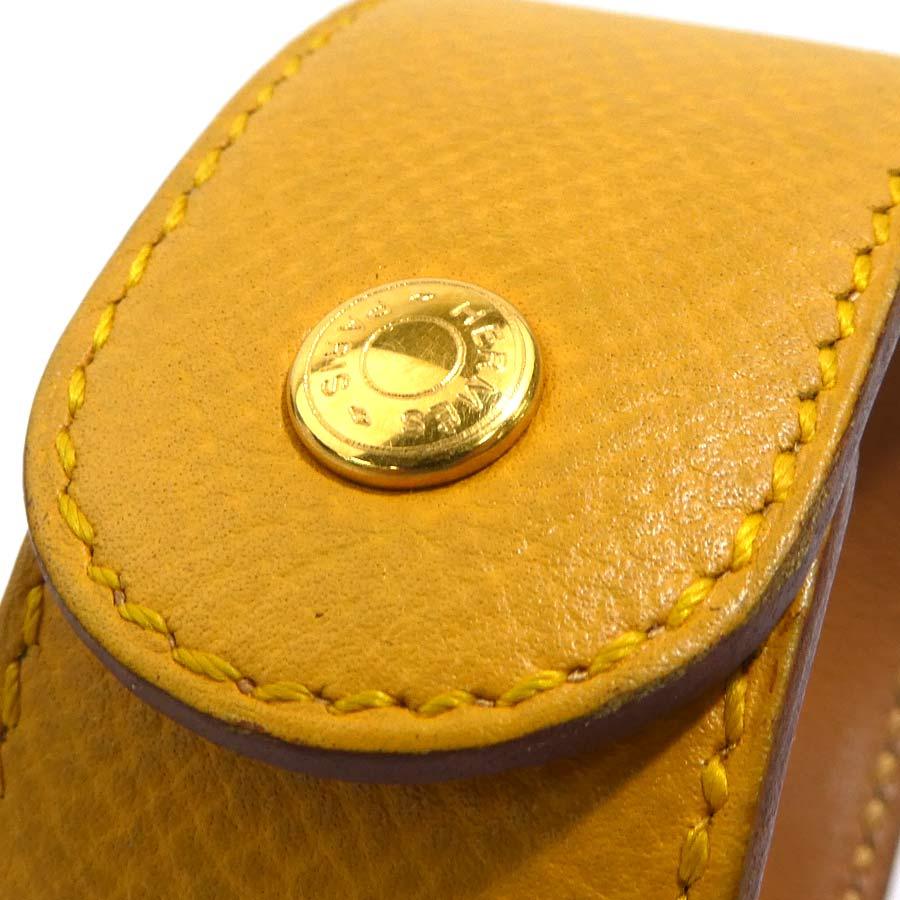 HERMES（エルメス） ブレスレット メドール レザー/メタル イエロー 