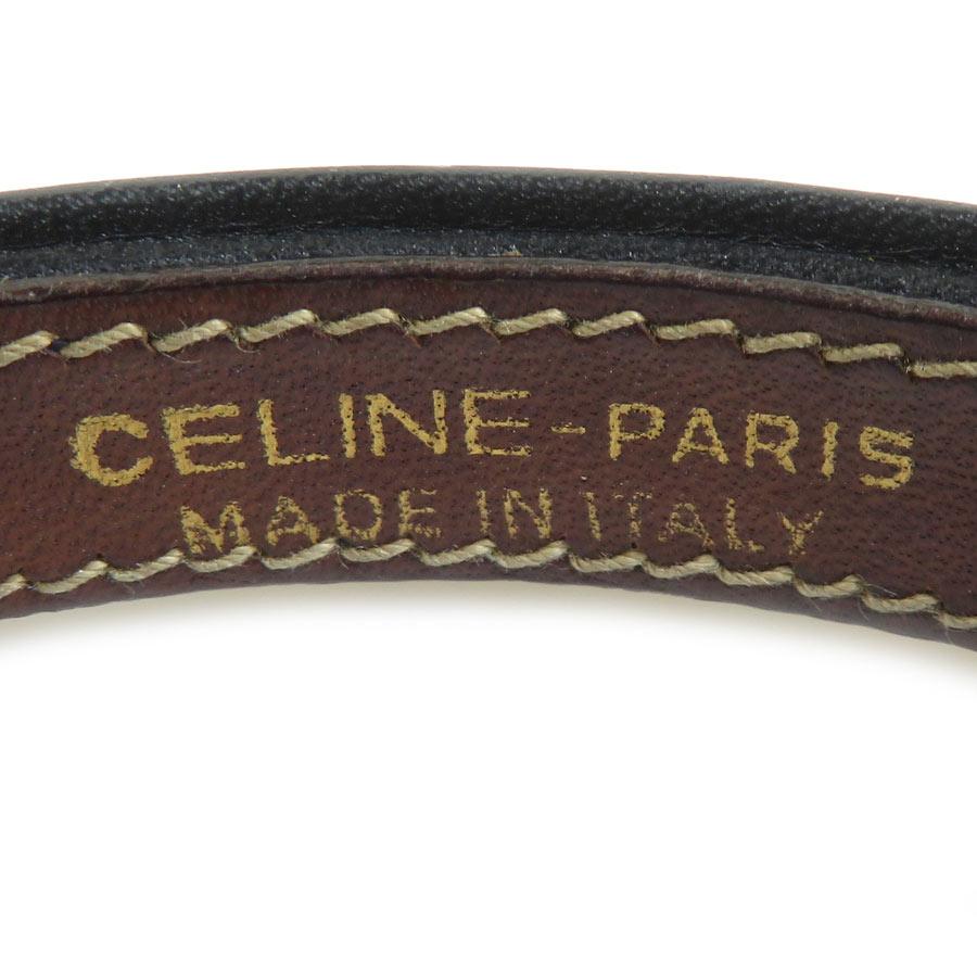 CELINE（セリーヌ） ブレスレット レザー/メタル ブラック/ゴールド