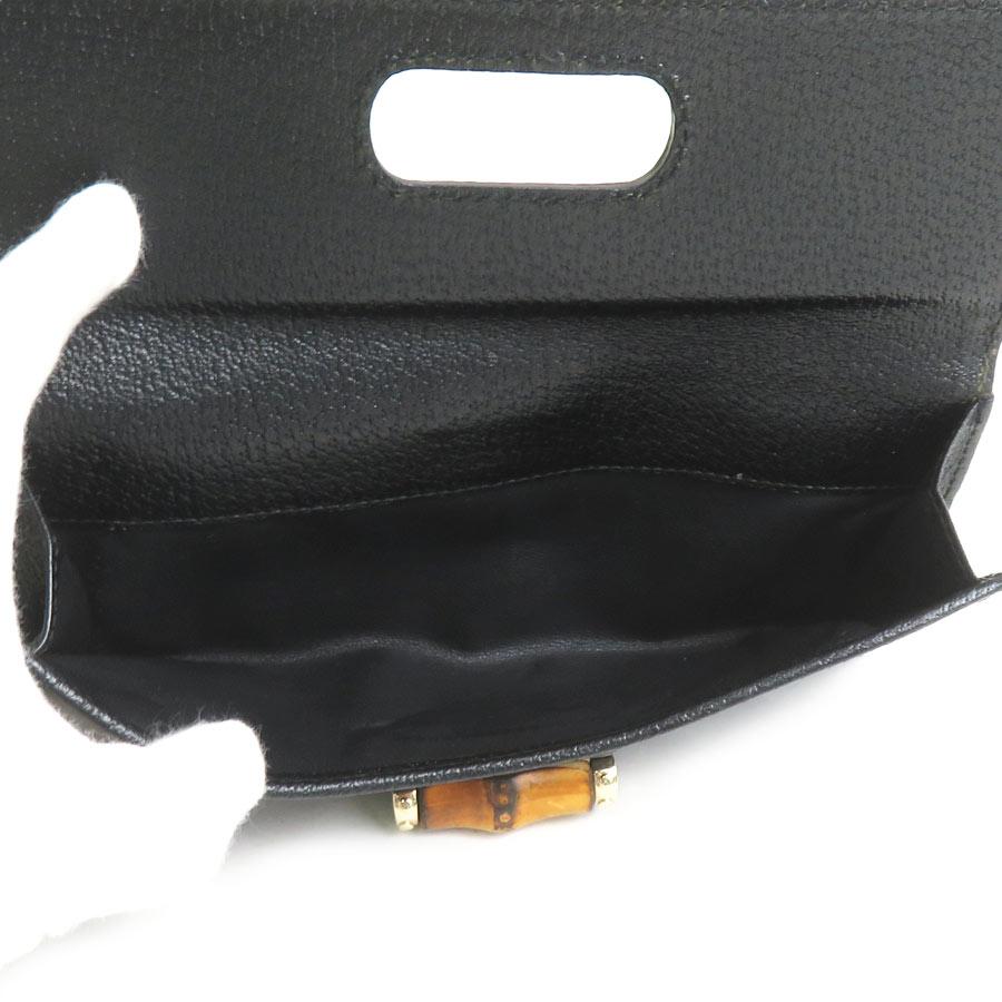 グッチ GUCCI 二つ折り長財布 バンブー GGキャンバス/レザー ブラック ゴールド レディース 送料無料【中古】 e61741g GUCCI（グッチ） 二つ折り長財布 バンブー GGキャンバス/レザー