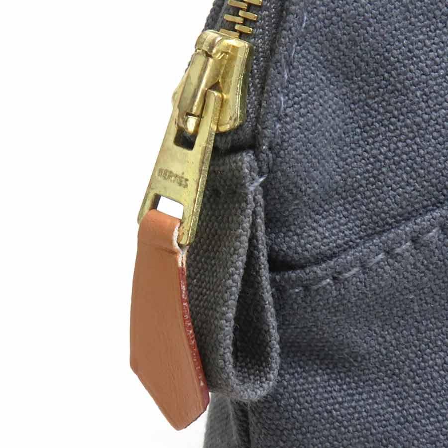 HERMES（エルメス） ポーチ ボリードポーチ コットン グレー