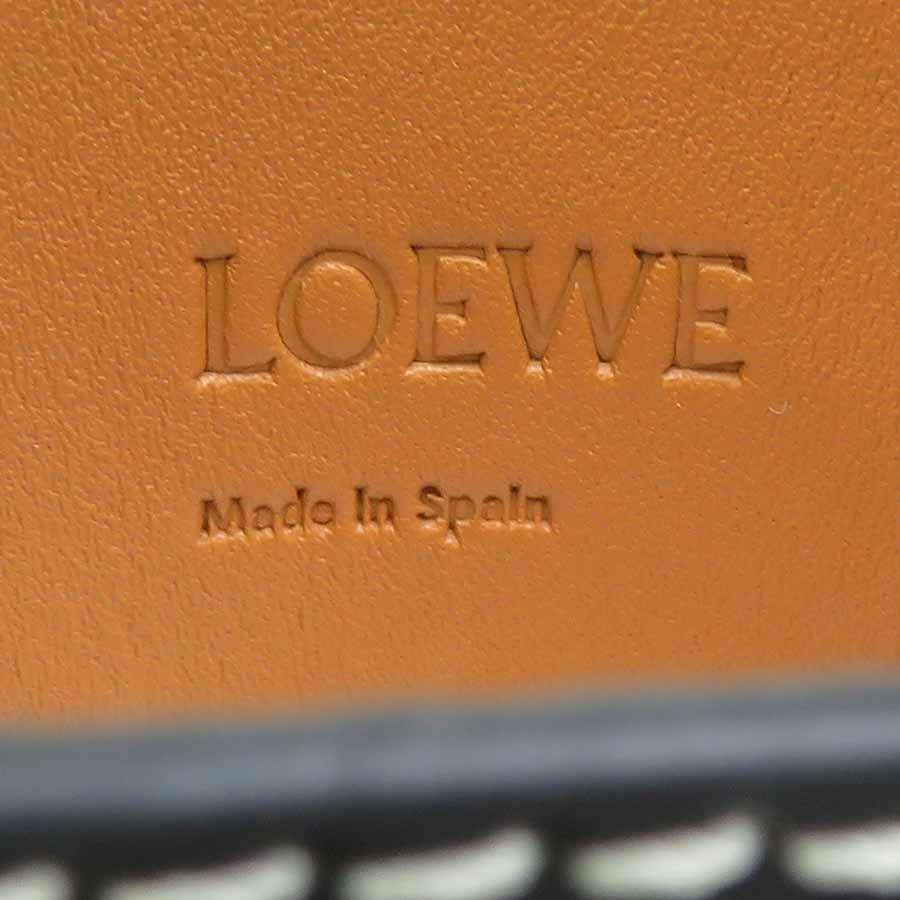 LOEWE（ロエベ） ブレスレット アナグラム レザー/メタル ブラック