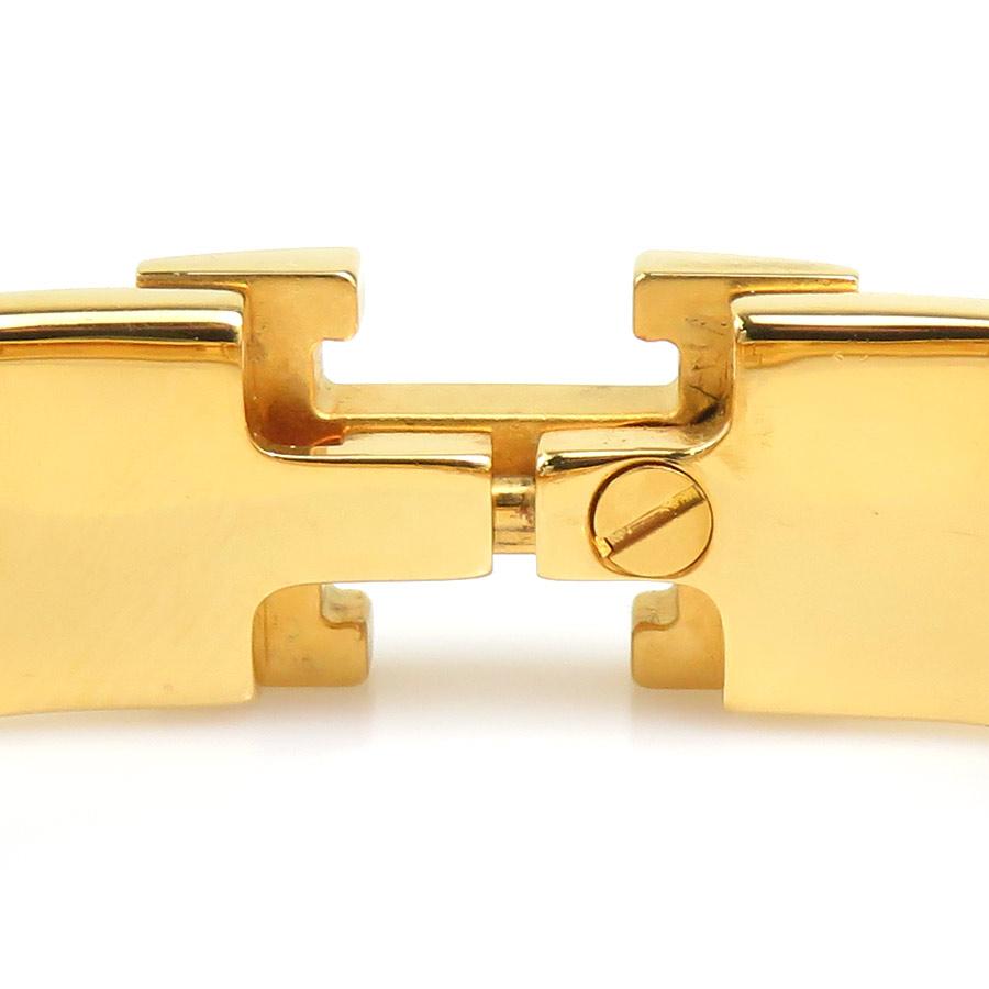 HERMES クリックH.バングル .イエロー/ゴールド HERMES（エルメス） バングル ブレスレット クリッククラックH メタル