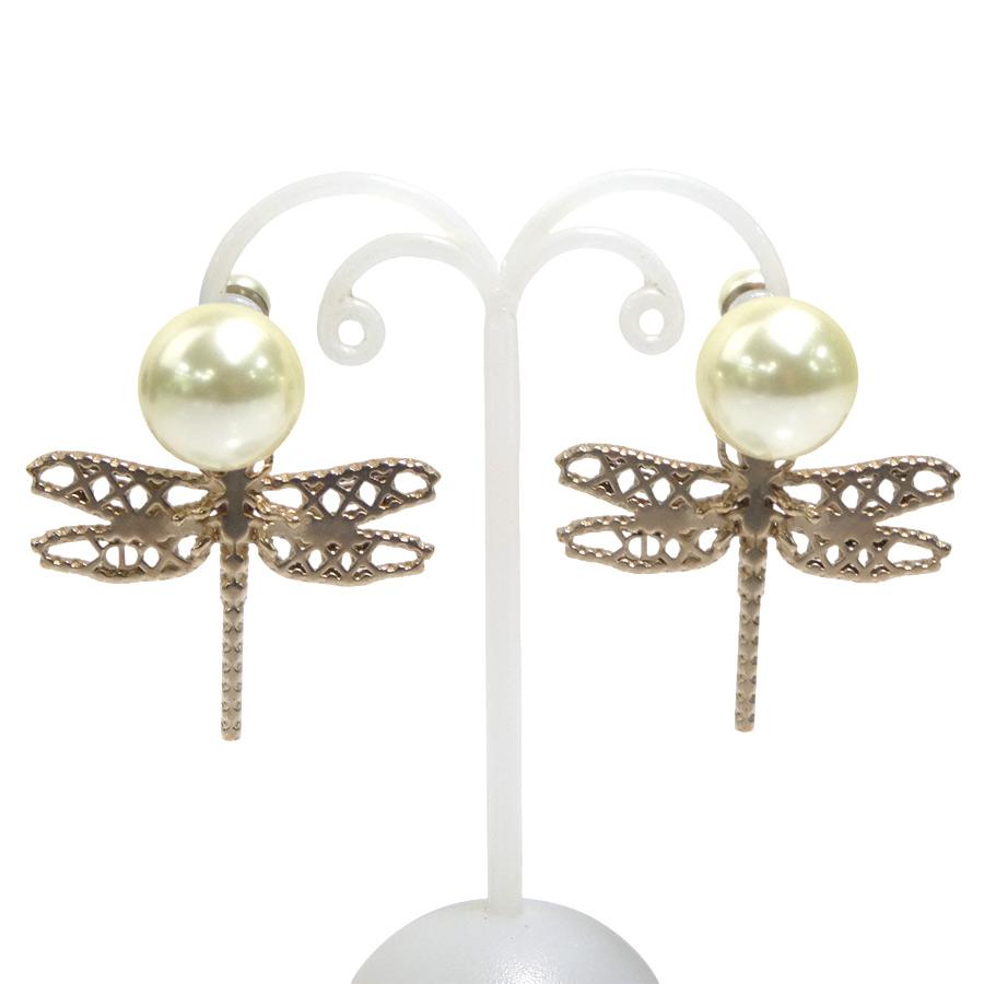 クリスチャンディオール Christian Dior ピアス とんぼ メタル