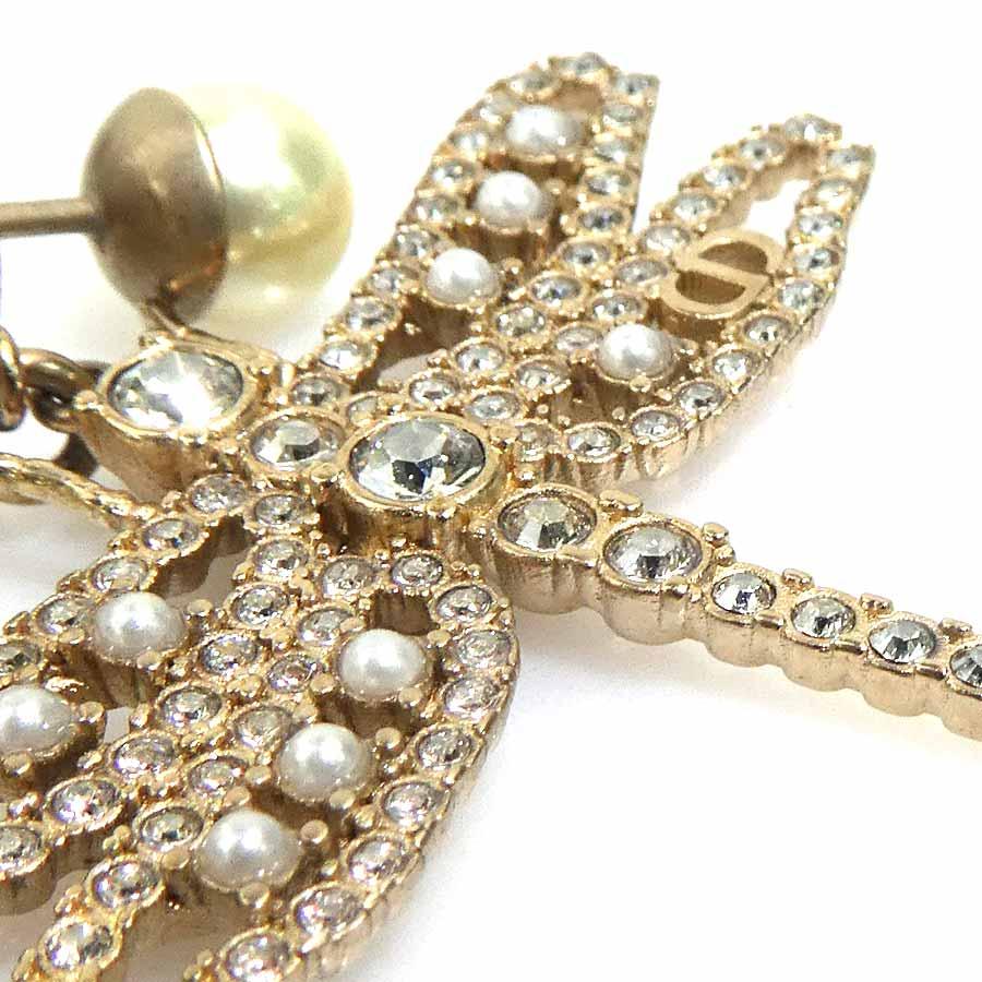 クリスチャンディオール Christian Dior ピアス とんぼ メタル