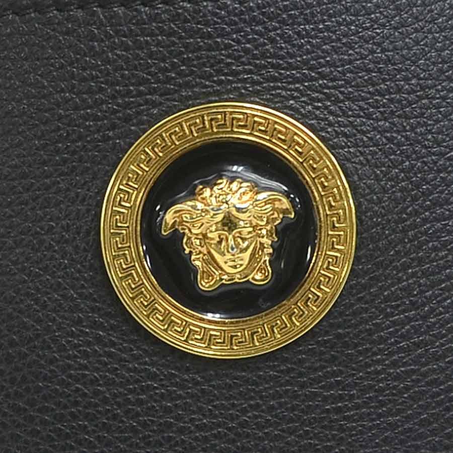 ヴェルサーチ VERSACE 斜め掛けショルダーバッグ メデューサ レザー ブラック_10