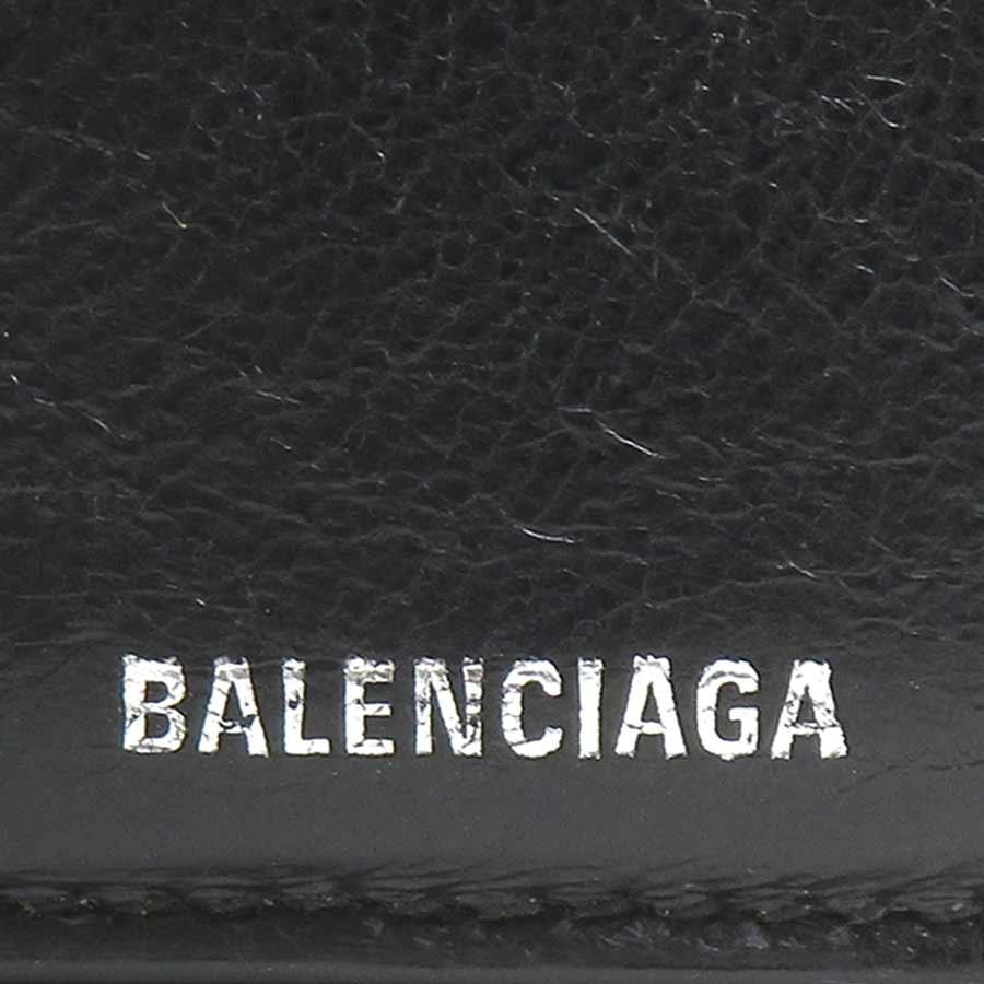 BALENCIAGA（バレンシアガ） 二つ折り財布 レザー ブラック : ブランド