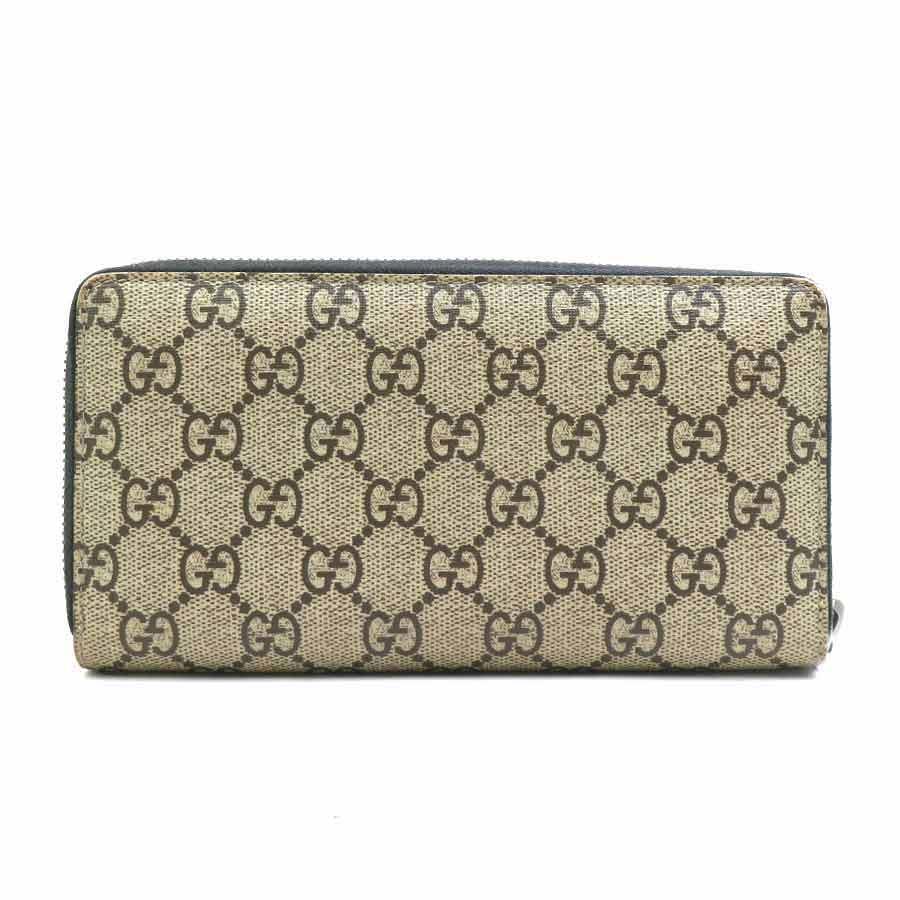 GUCCI（グッチ） ラウンドファスナー長財布 Bee GGスプリーム