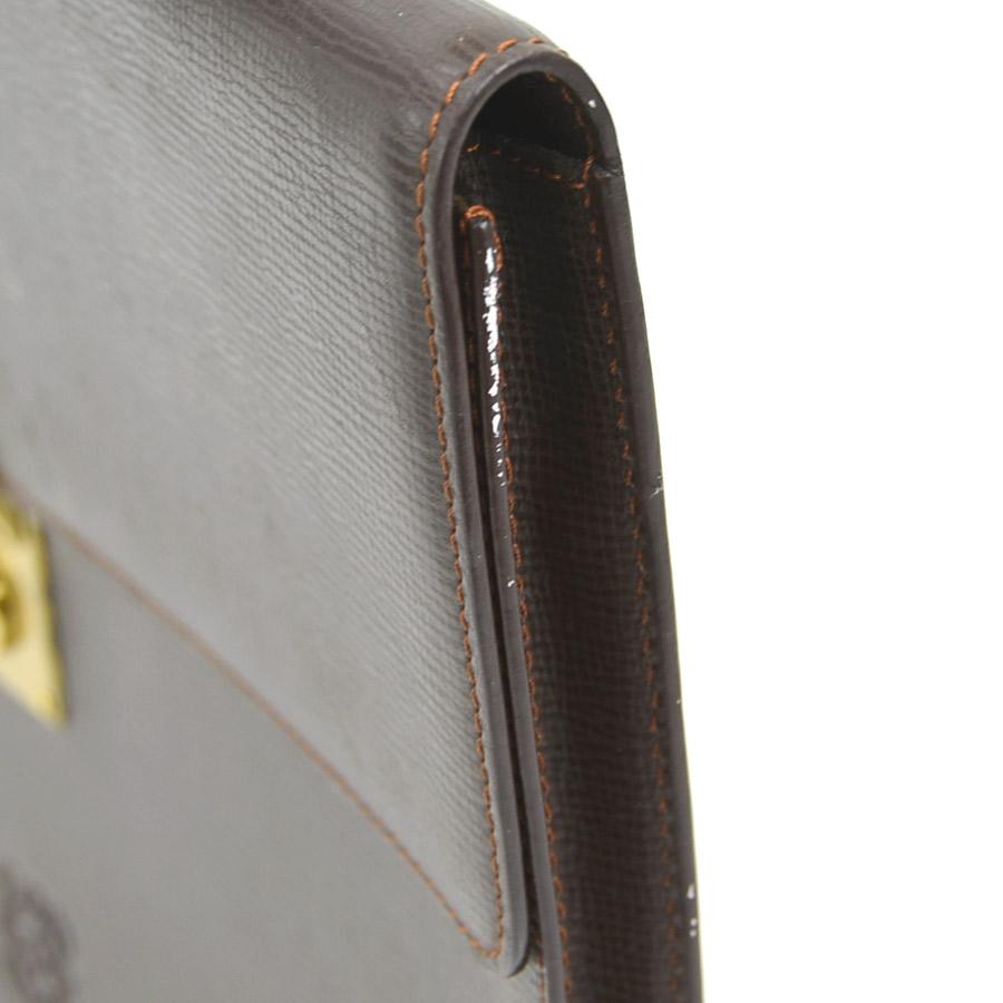 LOEWE（ロエベ） クラッチバッグ 書類ケース アナグラム レザー ダーク