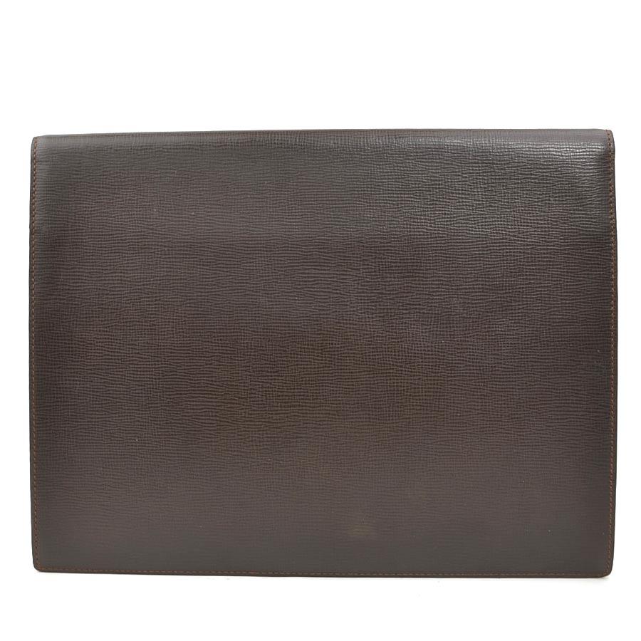 【パックンた】ロエベ アナグラム クラッチバッグ ダークブラウン LOEWE（ロエベ） クラッチバッグ 書類ケース アナグラム レザー ダーク