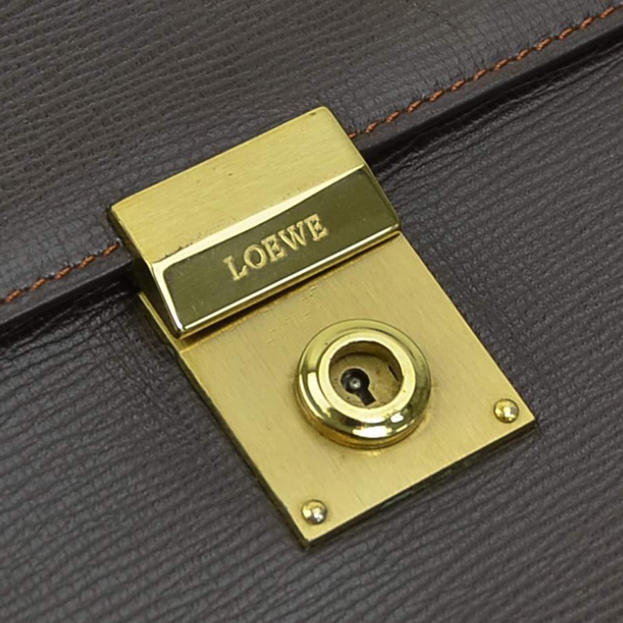LOEWE（ロエベ） クラッチバッグ 書類ケース アナグラム レザー ダーク
