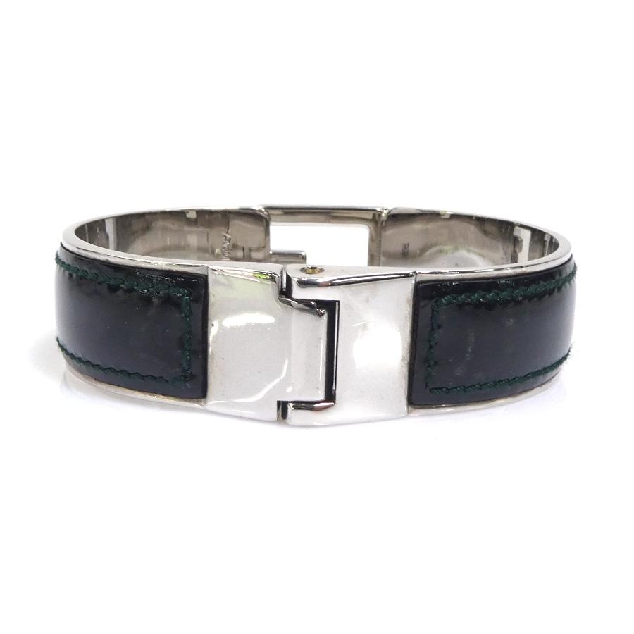 GUCCI（グッチ） バングル ブレスレット Gロゴ メタル/パテントレザー