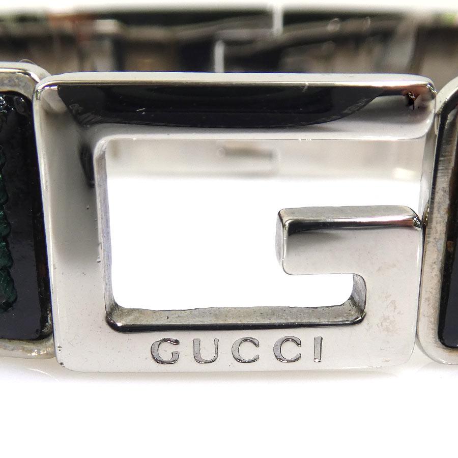 GUCCI（グッチ） バングル ブレスレット Gロゴ メタル/パテントレザー