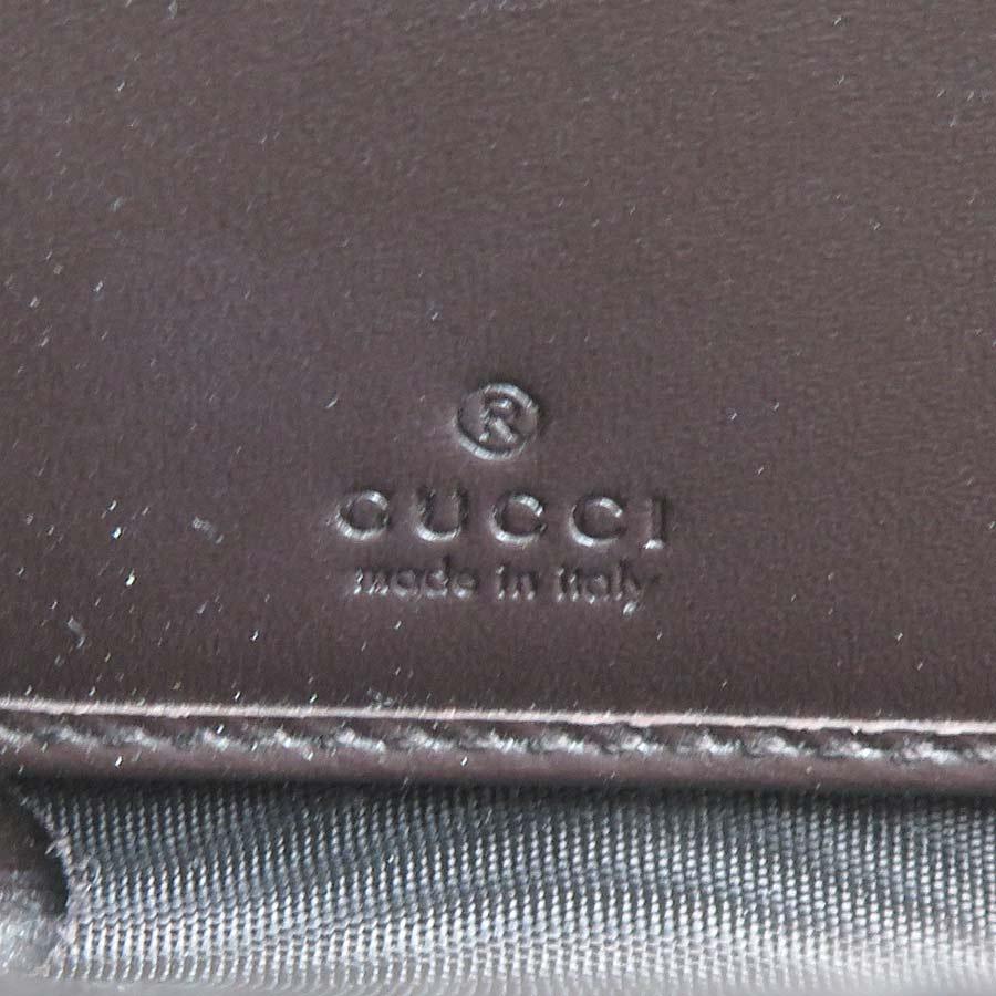 GUCCI（グッチ） ラウンドファスナー長財布 グッチシマ レザー ダーク