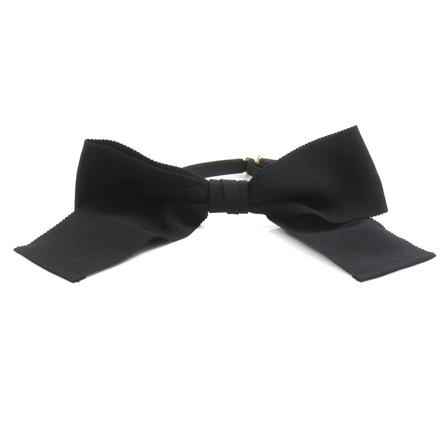 中古美品　Saint Laurent Paris チョーカー リボン シルク サンローラン SAINT LAURENT チョーカー リボン シルク/レザー