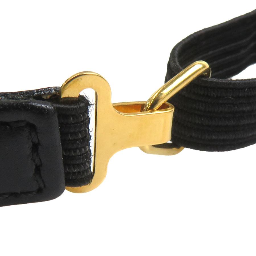 サンローラン SAINT LAURENT チョーカー リボン シルク/レザー