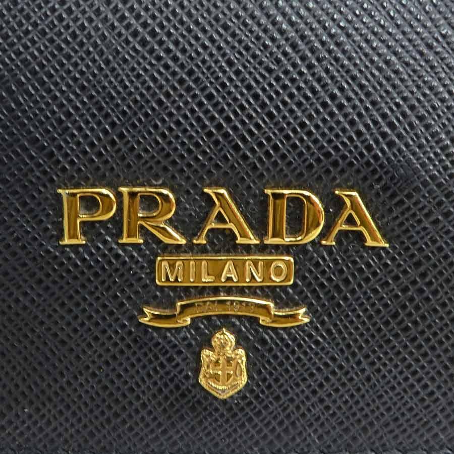 PRADA（プラダ） 長財布 レザー ブラック/ピンク : ブランドバリュー