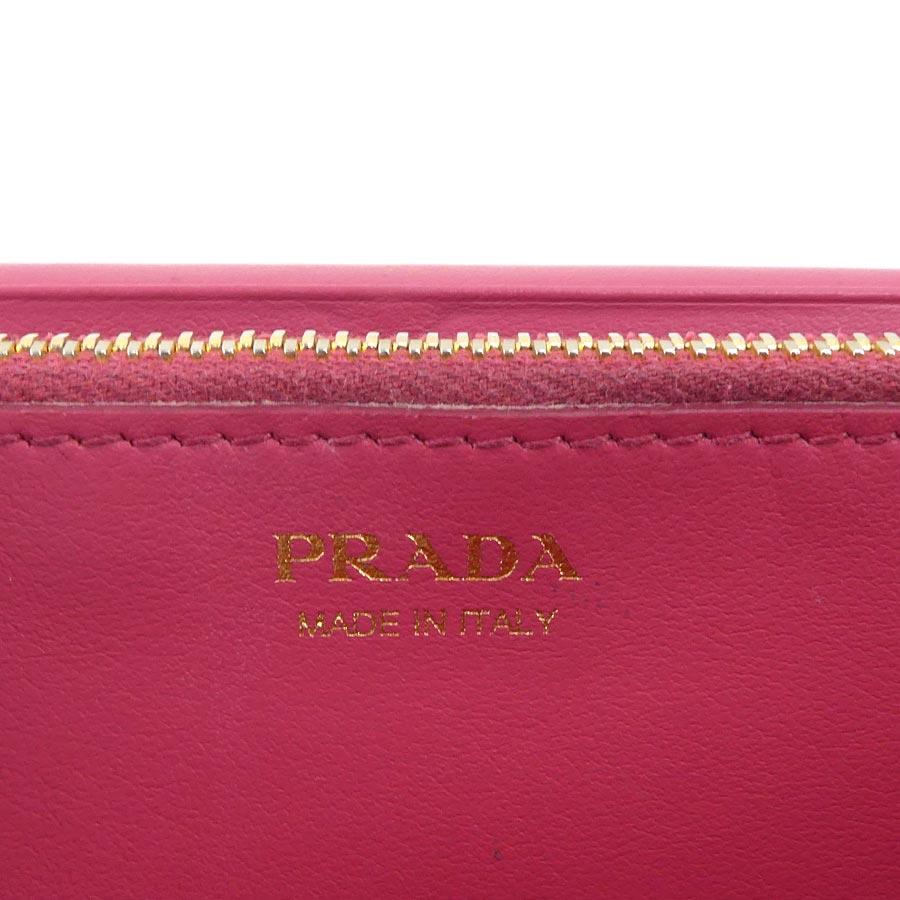 PRADA（プラダ） 長財布 レザー ブラック/ピンク : ブランドバリュー