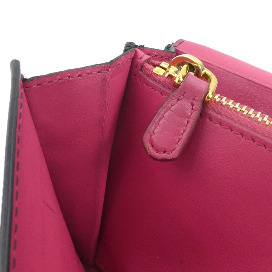 PRADA（プラダ） 長財布 レザー ブラック/ピンク : ブランドバリュー