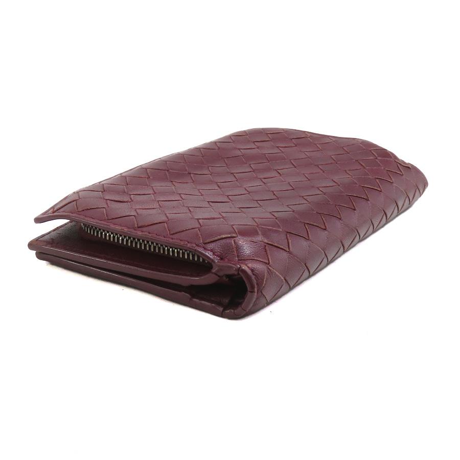 も*️様 Bottega Veneta 二つ折り財布 バーガンディ ボッテガヴェネタ BOTTEGAVENETA 二つ折り財布 イントレチャート