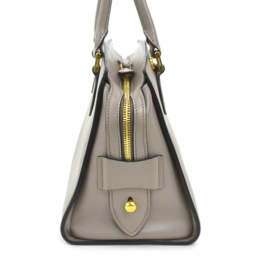 PRADA グレー レザーハンドバッグ PRADA（プラダ） ハンドバッグ レザー グレー : ブランドバリュー