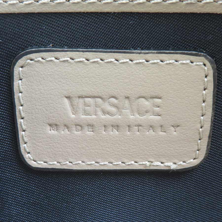 ヴェルサーチ VERSACE ラウンドファスナー長財布 レザー グレージュ