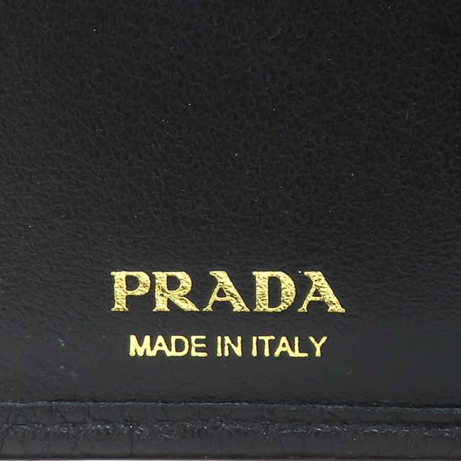 PRADA（プラダ） 二つ折り財布 レザー ブラック : ブランドバリュー