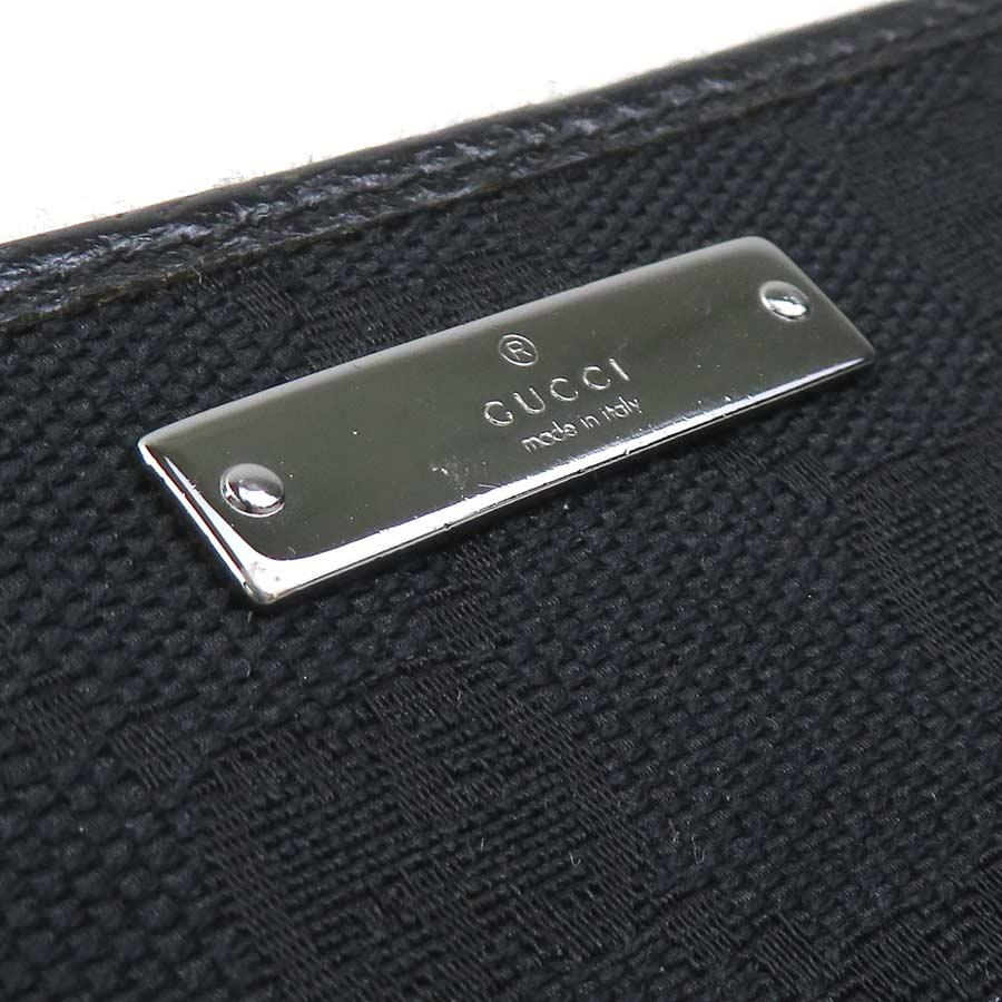 GUCCI（グッチ） ラウンドファスナー長財布 GGキャンバス ブラック