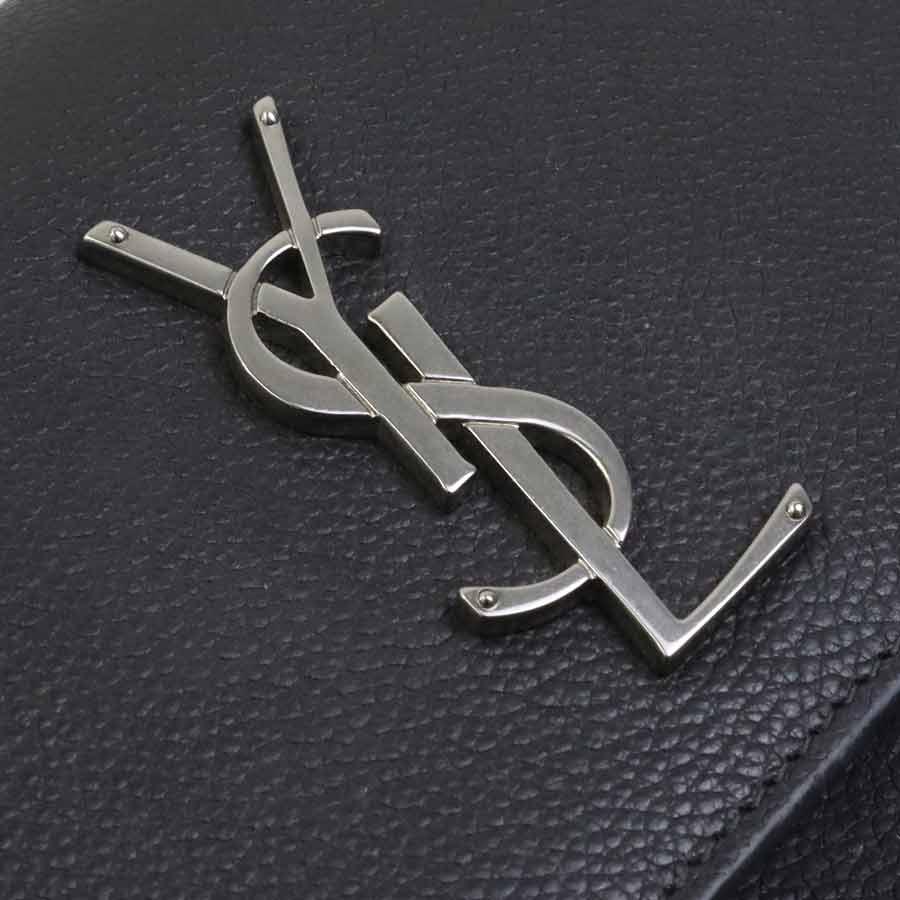 サンローラン SAINT LAURENT ショルダーバッグ レザー/メタル グレー