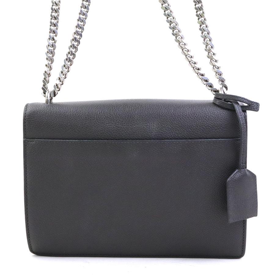 サンローラン SAINT LAURENT ショルダーバッグ レザー/メタル グレー