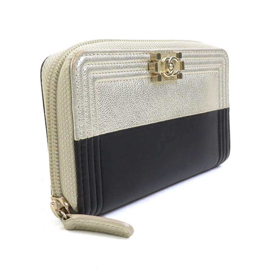 CHANEL（シャネル） 長財布 財布 ボーイシャネル レザー ブラック