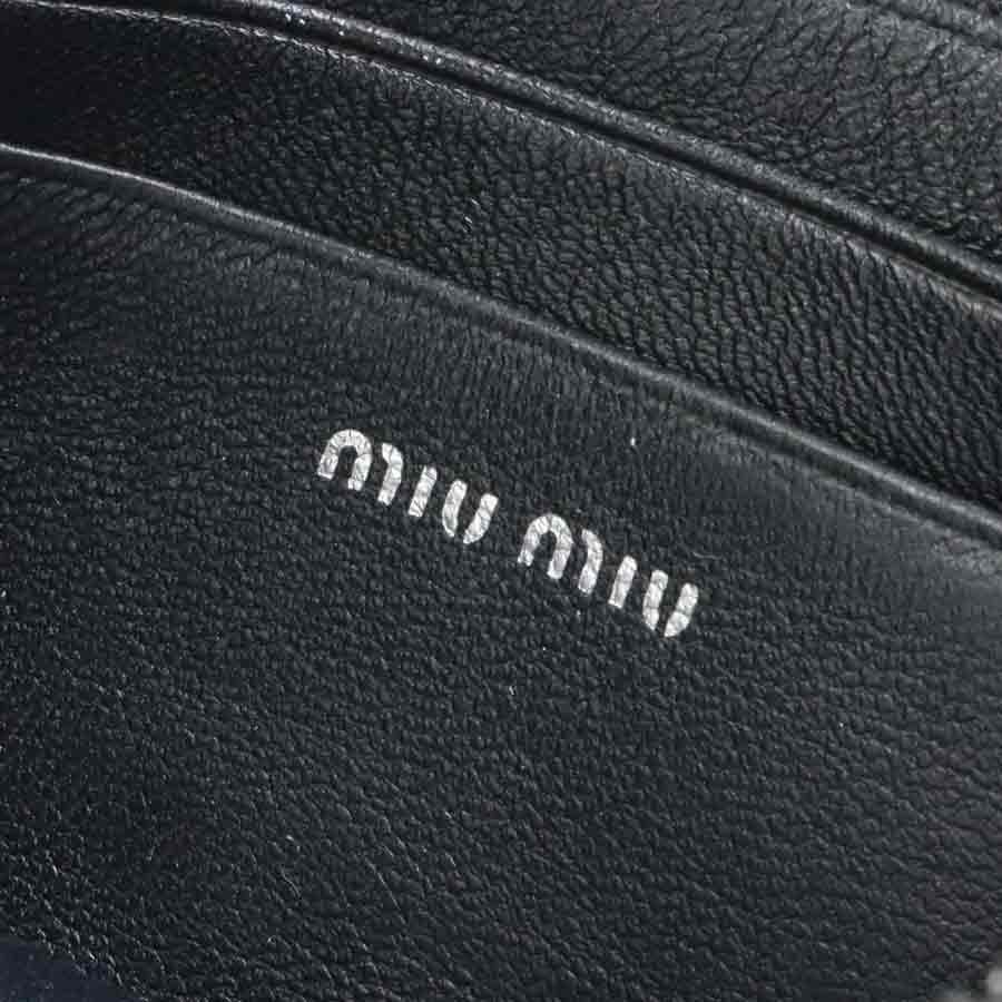 miu miu（ミュウミュウ） 斜め掛けショルダーバッグ レザー ブラック