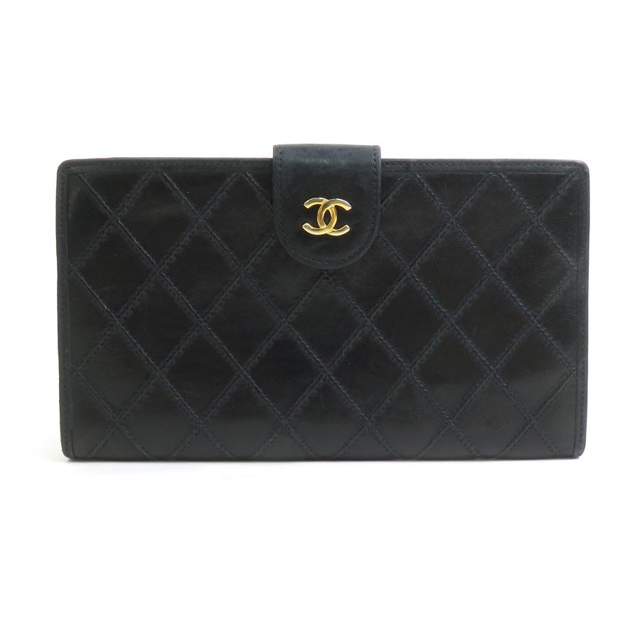 CHANEL（シャネル） 二つ折り長財布 ビコローレ レザー ブラック