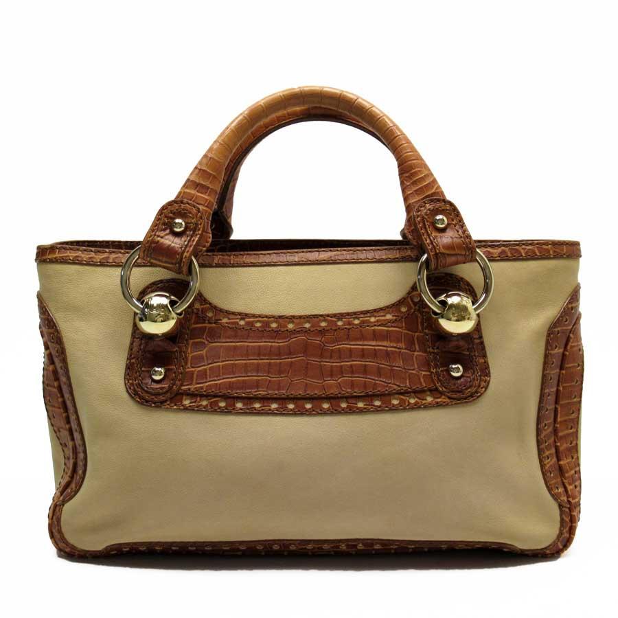 CELINE セリーヌ ハンドバッグ ブギーバッグ キャンバス/型押し