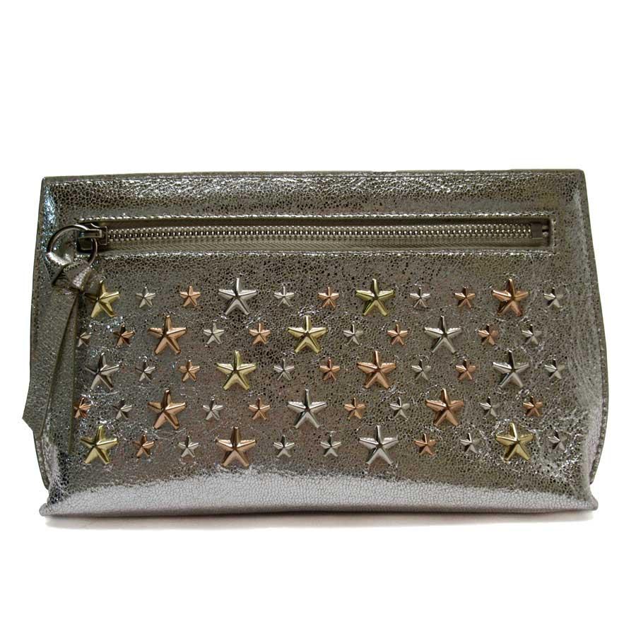 ジミーチュウ JIMMY CHOO クラッチバッグ スタースタッズ レザー