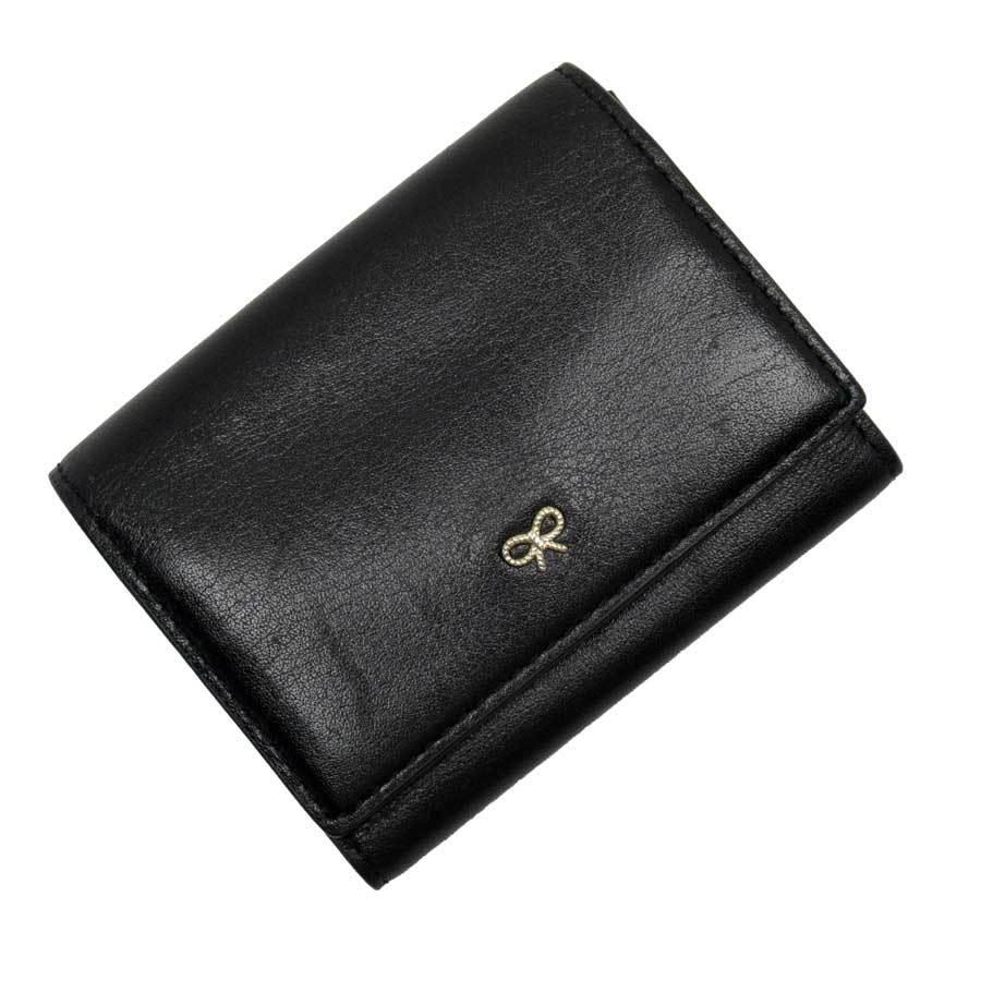 アニヤハインドマーチ Anya Hindmarch カードケース 名刺入れ 定期入れ リボン レザー ブラックxゴールド 定番人気 G2473a ブランドバリュー 通販 Yahoo ショッピング