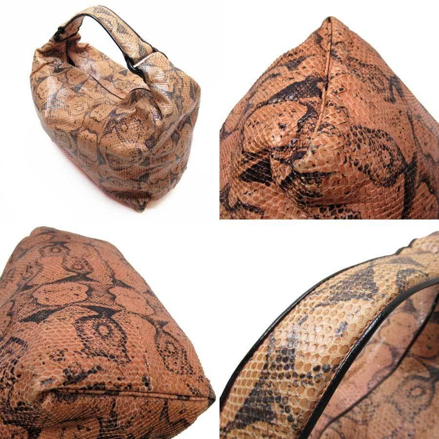 BOTTEGA VENETA ボッテガヴェネタ ハンドバッグ パイソン オレンジ系