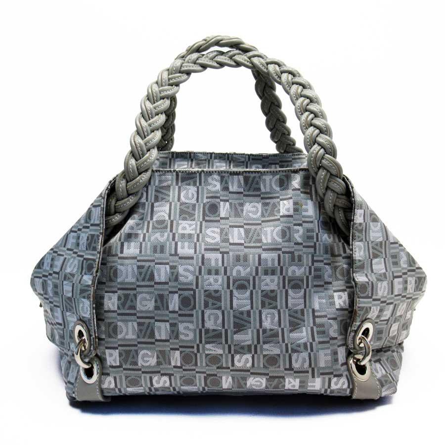 フェラガモ]グレー レザーハンドバッグ 【公式通販】