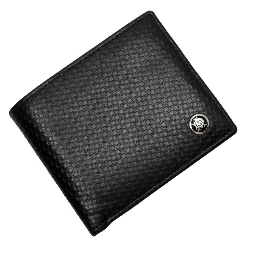 dunhill ダンヒル 二つ折り財布 レザー ブラック 定番人気