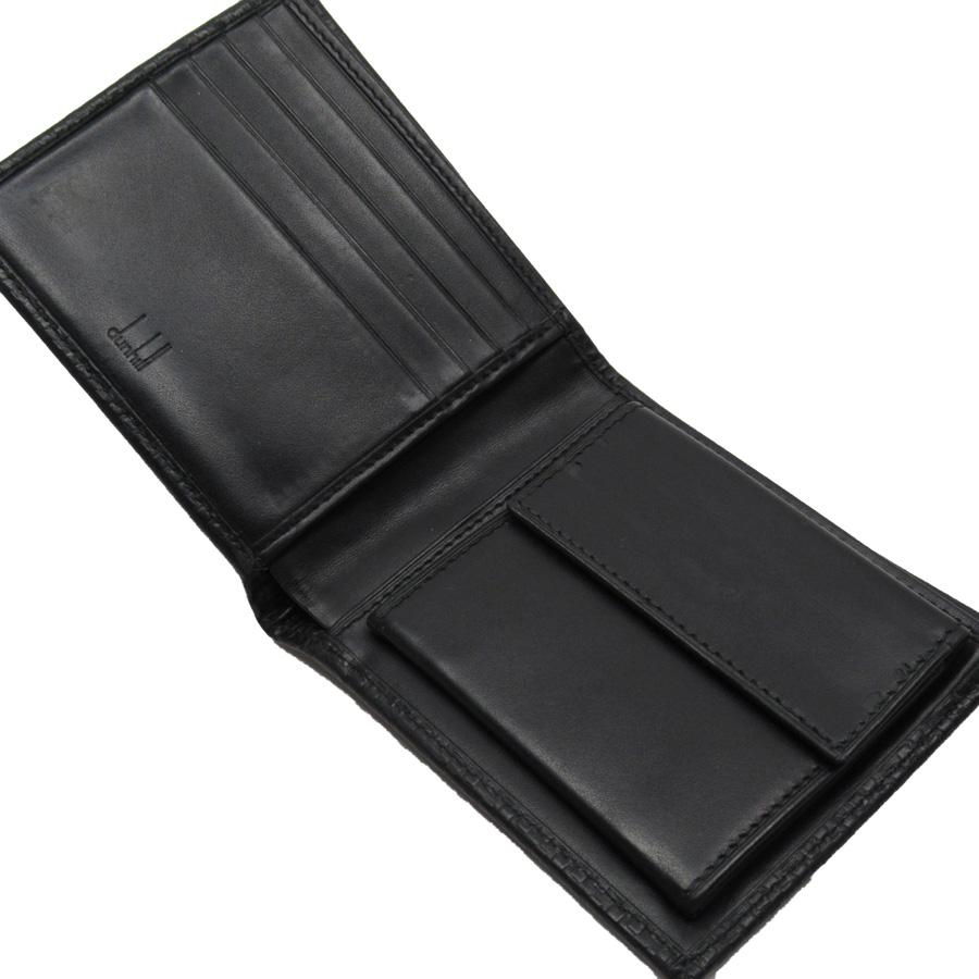 dunhill ダンヒル 二つ折り財布 レザー ブラック 定番人気